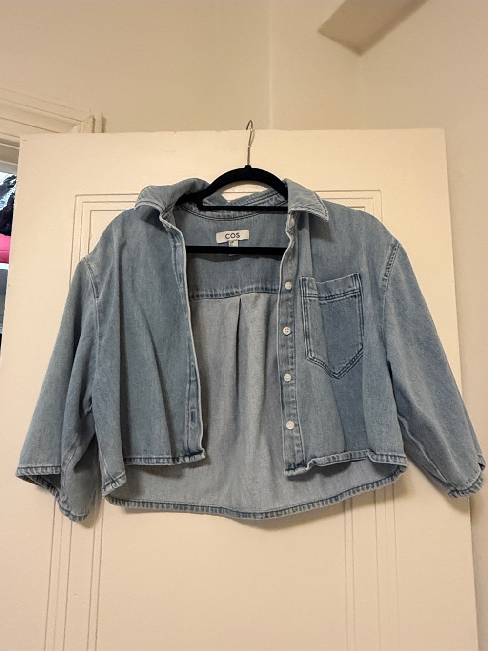 COS Light Blue Cropped Kids Denim Shirt Jacket